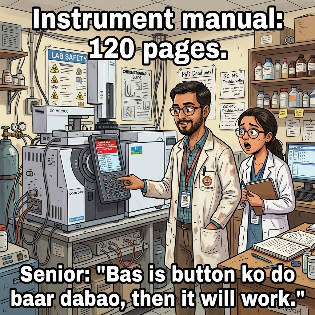 The Instrument Manual Is the Senior: The real SOP is a senior explaining it in five minutes.